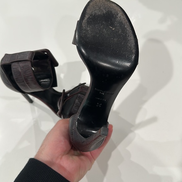 SAINT LAURENT PURPLE HEELS SIZE 36 - Picture 7 of 8